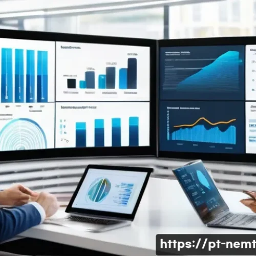 디지털 전환 시대의 기술 역량 개발 - **Data Literacy in Action**: A diverse group of young professionals, including men and women, all ca...