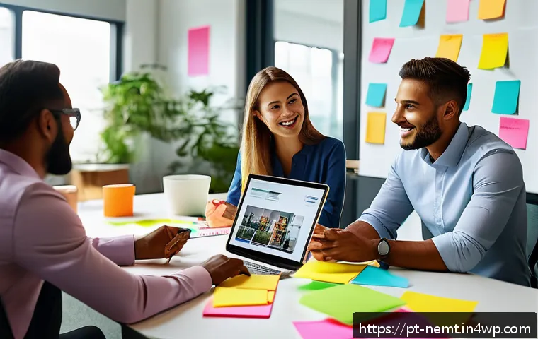 기술 변화에 대처하기 위한 조직의 접근법 - A modern office scene depicting a diverse team of professionals engaged in a lively brainstorming se...